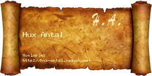 Hux Antal névjegykártya